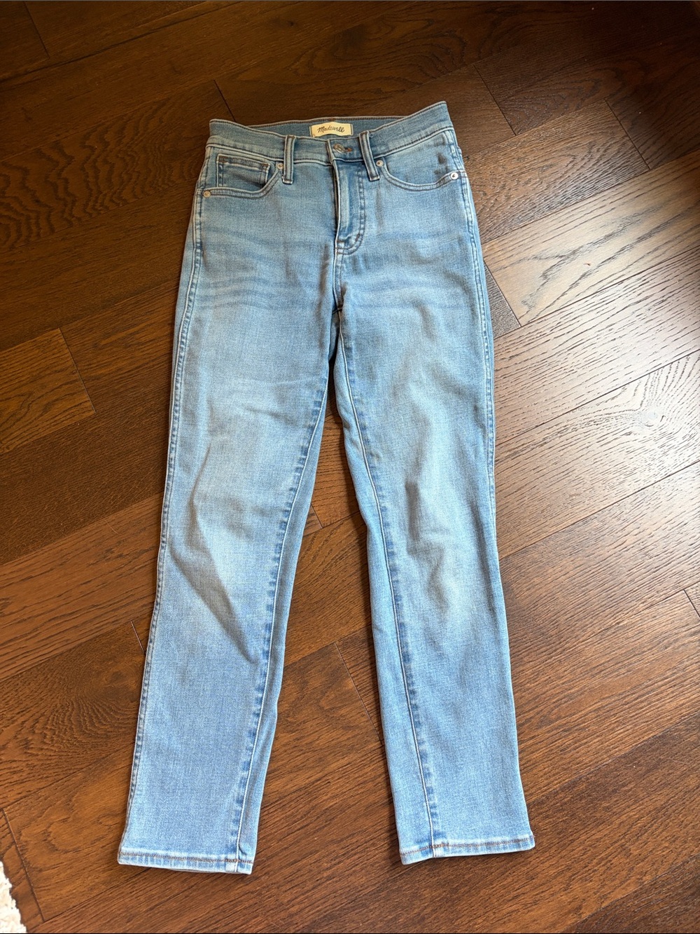 Madewell Mid-Rise Stovepipe Denim Jeans Light Wash Size 23
